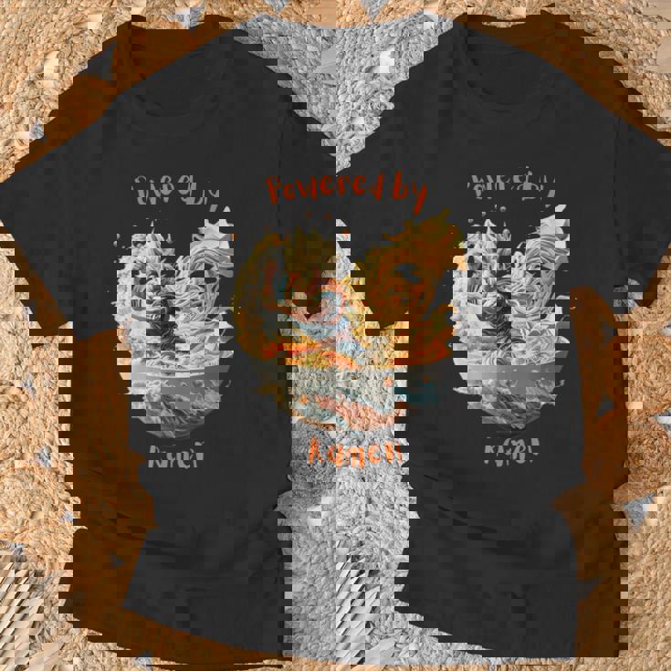 ドラゴンボウル戦士とラーメン波動力 Tシャツ 高齢者への贈り物