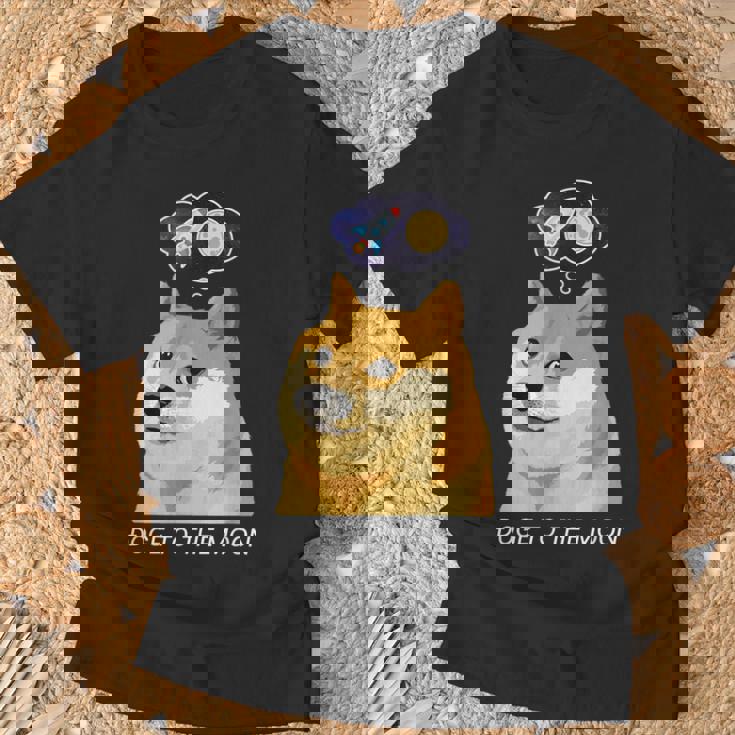 ドージコインdogecoin Hodl 月へ月にto The Moon 暗号通貨doge Memeドージミーム Tシャツ 高齢者への贈り物