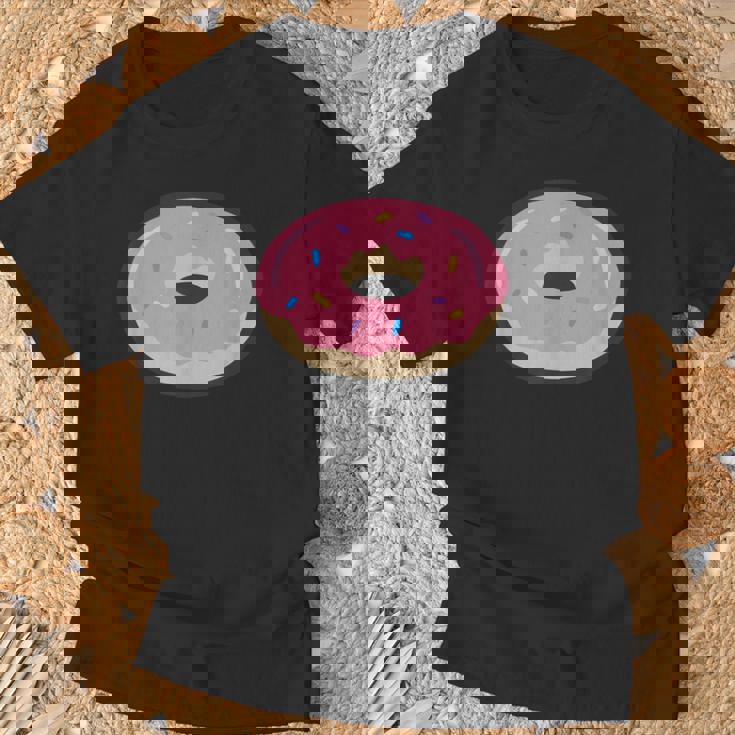 ドーナツレッドアイシングコミックグラフィック メンズ レディース 子供用 Tシャツ 高齢者への贈り物