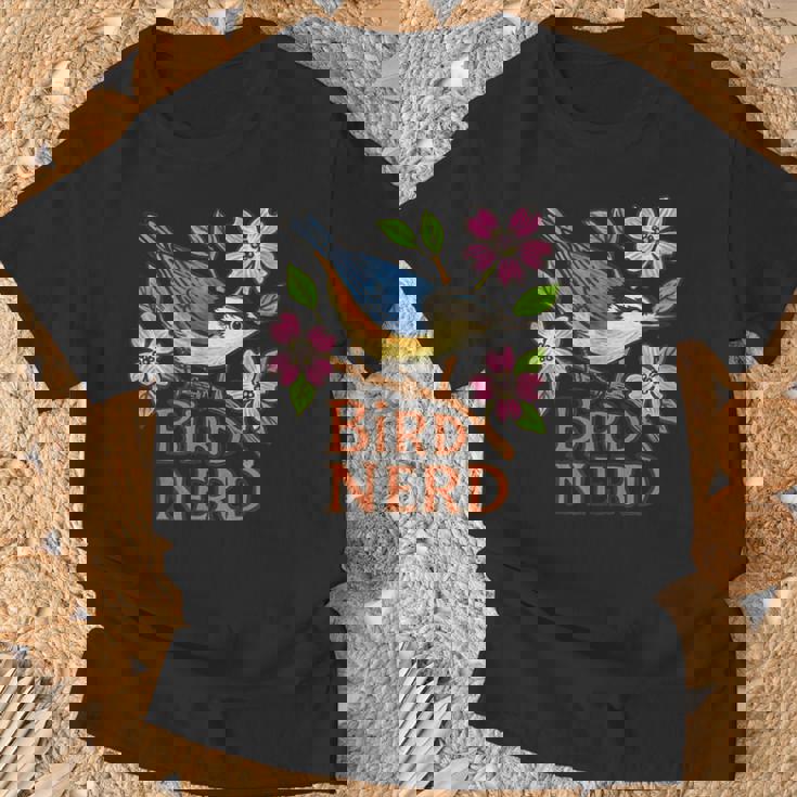 ナツハッチ 鳥 オタク ハナミズキ 木 アート Tシャツ 高齢者への贈り物