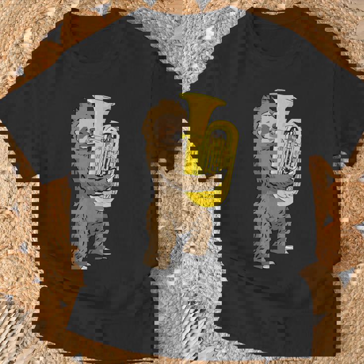 ナマケモノ 恋人 チューバ プレーヤー ミュージック ビッグバンド チューバ Tシャツ 高齢者への贈り物