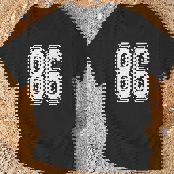 ナンバー86 86歳の誕生日ギフト選手チーム番号入りジャージ Tシャツ 高齢者への贈り物