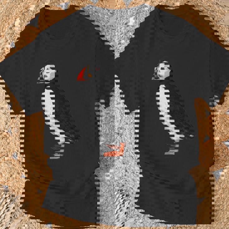 ニシツノメドリ 鳥 動物 図 バードウォッチング 贈り物 鳥類学者 生物学者 自然科学 Tシャツ 高齢者への贈り物