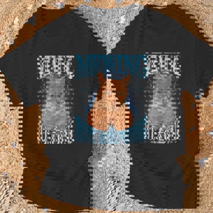 ニャーイングルックスマックスニャー付きファニーキャットミーム Tシャツ 高齢者への贈り物