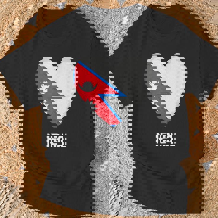 ネパール国旗シャツ Tシャツ 高齢者への贈り物