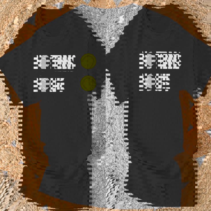 ノーテニスノーライフ テニス好き アウトドア好き ソフトテニス好き クール テニスサークル ソフトテニス Tシャツ 高齢者への贈り物