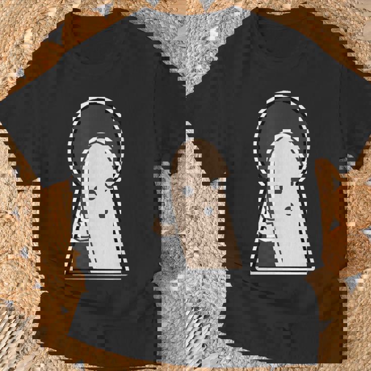 ハニワ くん 埴輪『古墳の 窓から』【ゆるフレンズ】歴史土器 キャラクター かわいい イラスト 面白い Tシャツ 高齢者への贈り物