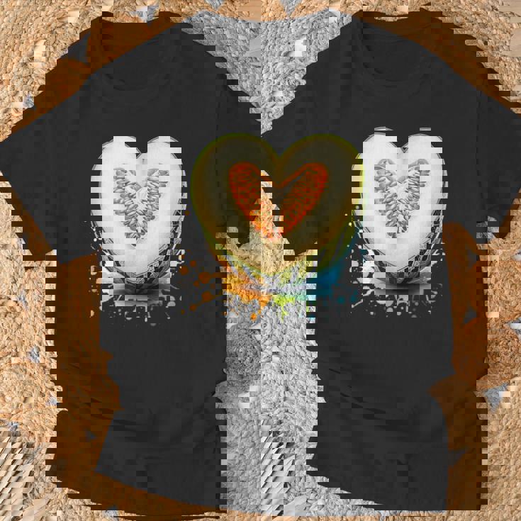 ハニーデューメロン ハート型 サマーフルーツ Tシャツ 高齢者への贈り物