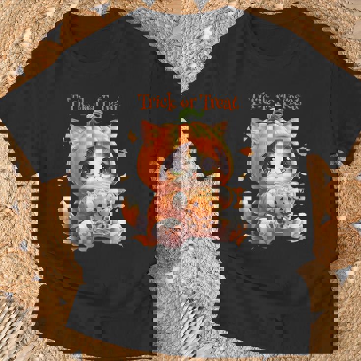 ハロウィン わがまま猫 ねこ ラーメン好き かわいい おもしろ マンガ Tシャツ 高齢者への贈り物