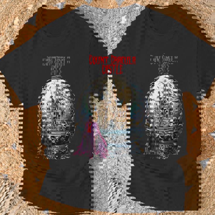 ハロウィン ナイト カウント ドラキュラ城 Tシャツ 高齢者への贈り物