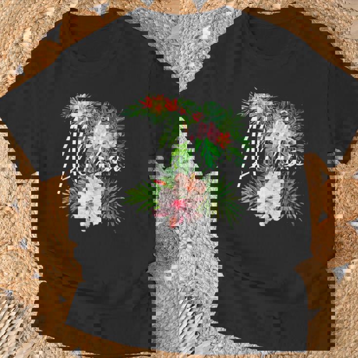 ハワイアンハイビスカスの花 アロハ Tシャツ 高齢者への贈り物