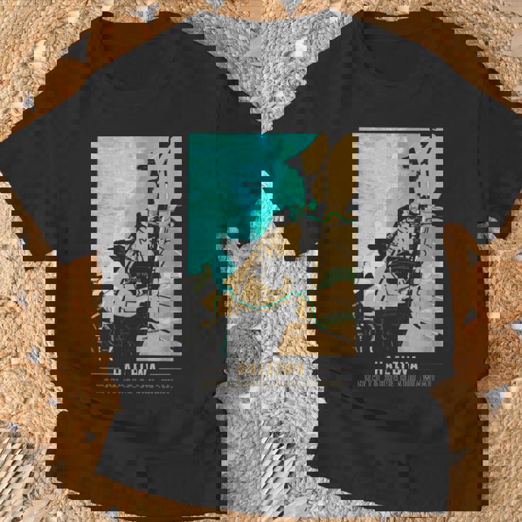 ハワイハレイワ ノースショア オアフ地図 Tシャツ 高齢者への贈り物