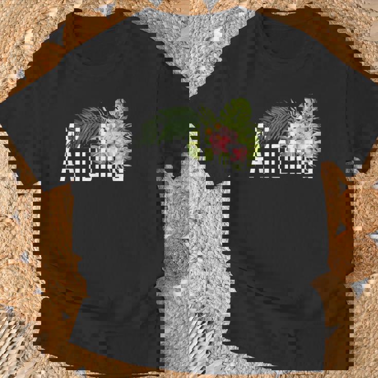 ハワイ島発アロハ フラワースピリットを感じる アロハ Tシャツ 高齢者への贈り物