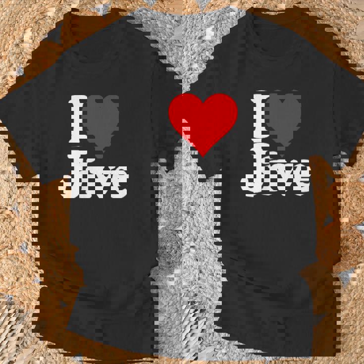 ハートジャイブジャズダンスミュージックが大好き Tシャツ 高齢者への贈り物