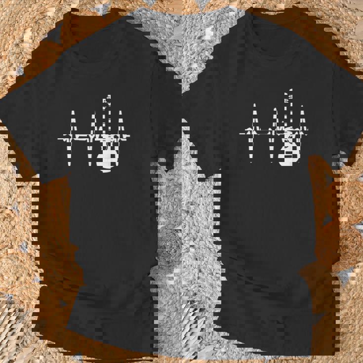 ハートビート ギター好き クラシックギター クラシック音楽 アコースティックギター ギター部 ジャズ音楽 ギター Tシャツ 高齢者への贈り物