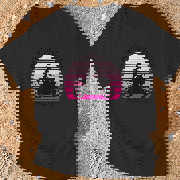 バイク おしゃれ フルカウル レディー オートバイ ツーリング ガール ライダー Tシャツ 高齢者への贈り物