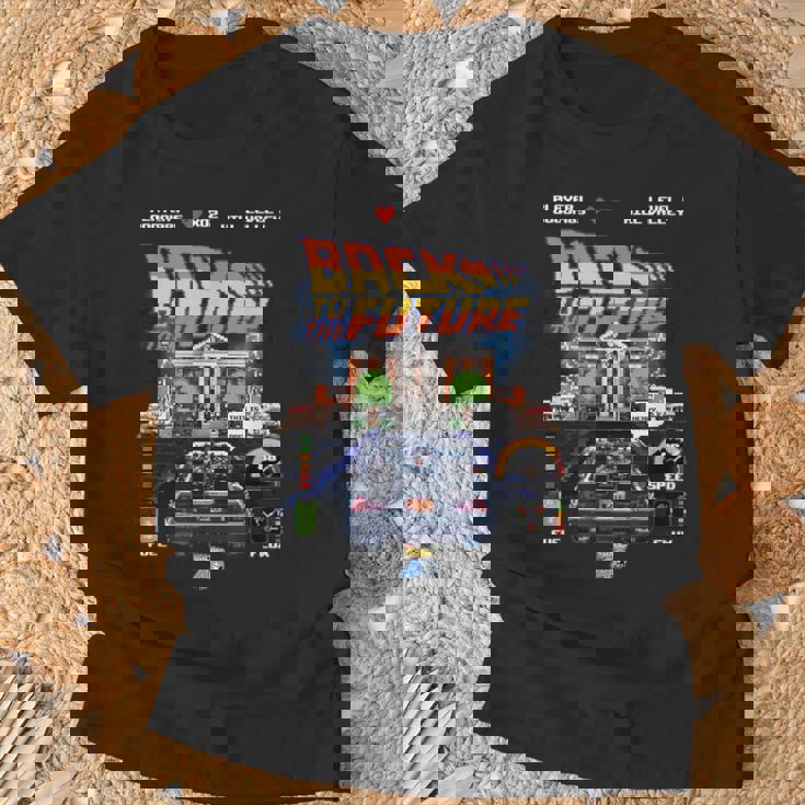バック・トゥ・ザ・フューチャー 40周年記念ビデオゲームスタイル Tシャツ 高齢者への贈り物