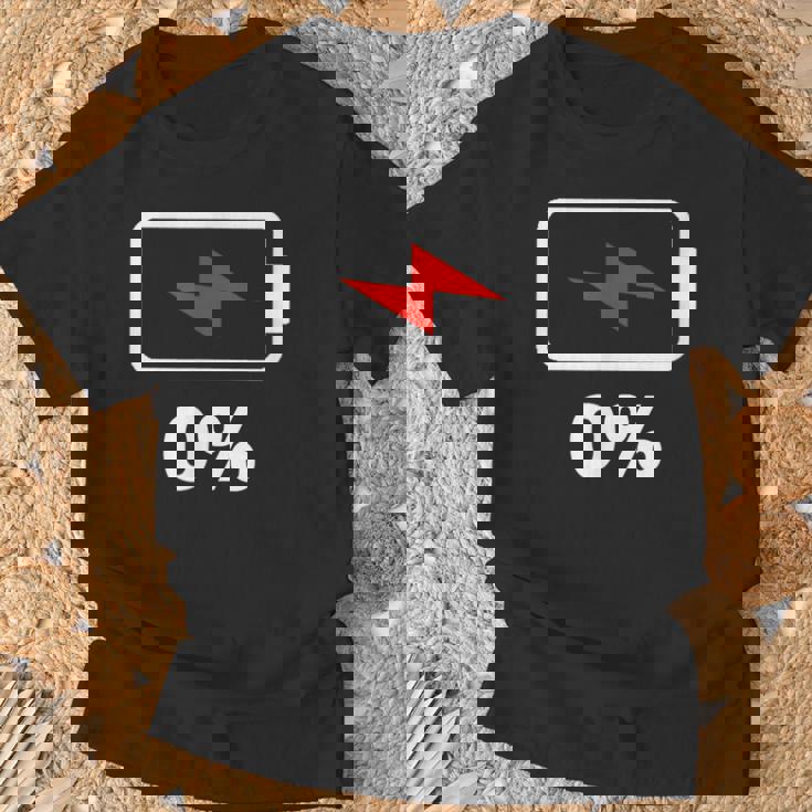 バッテリー充電0 シャツバッテリーデッドシャツバッテリー低 Tシャツ 高齢者への贈り物