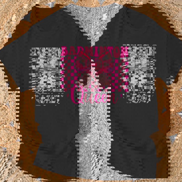 バドミントン クイーン プレイヤー 女の子 ママ 母の日 コケット リボン Tシャツ 高齢者への贈り物