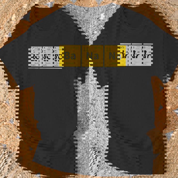 バナナおかしい化学元素周期表食品科学 Tシャツ 高齢者への贈り物