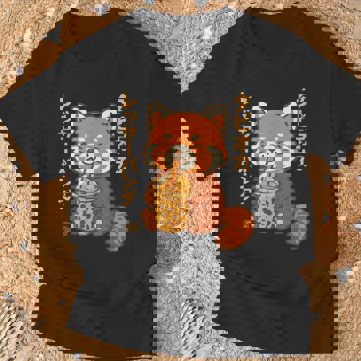 バブルティー レッサーパンダ ボバ カワイイ タピオカ アニメ かわいい Tシャツ 高齢者への贈り物