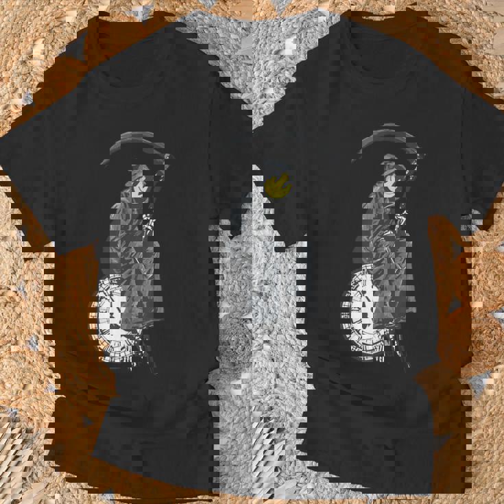 バンクシーの死神時計 Tシャツ 高齢者への贈り物