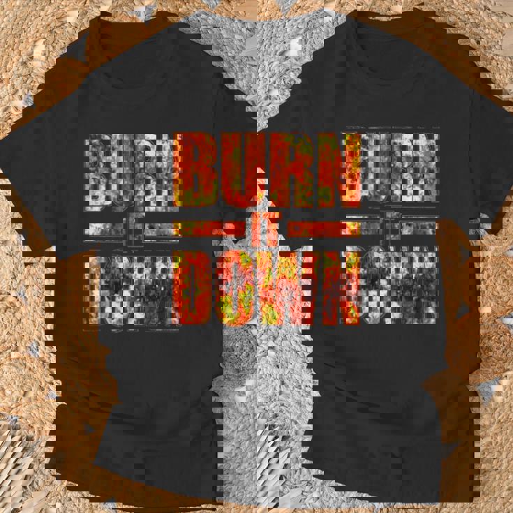 バーン・イット・ダウン・ファイヤー・フレイムズ Tシャツ 高齢者への贈り物