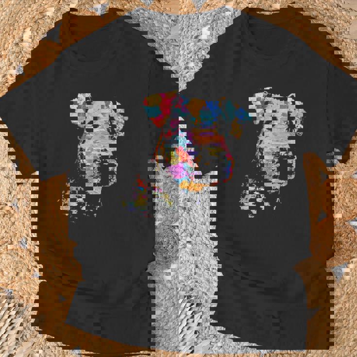 パステルペイント エアデールテリアポートレート Tシャツ 高齢者への贈り物