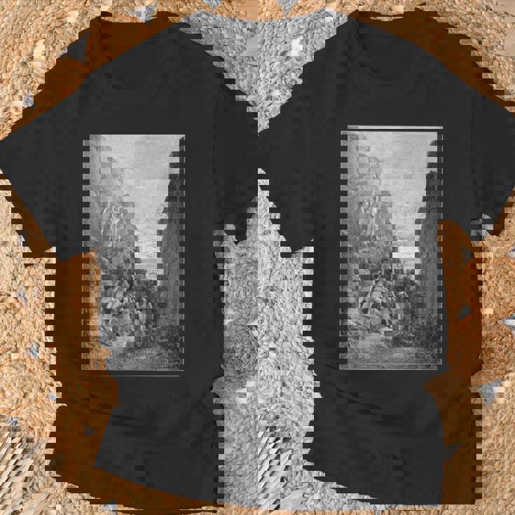 パラダイス・ロスト「So Promised He」ギュスターヴ・ドレ アート Tシャツ 高齢者への贈り物