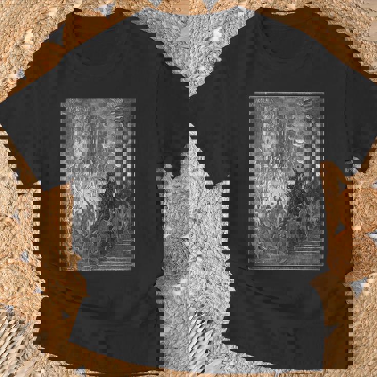 パラダイス・ロスト「ハイ・オン・ア・スローン」ギュスターヴ・ドレ・アート Tシャツ 高齢者への贈り物