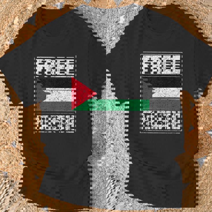 パレスチナの国旗 パレスチナが好きです Tシャツ 高齢者への贈り物