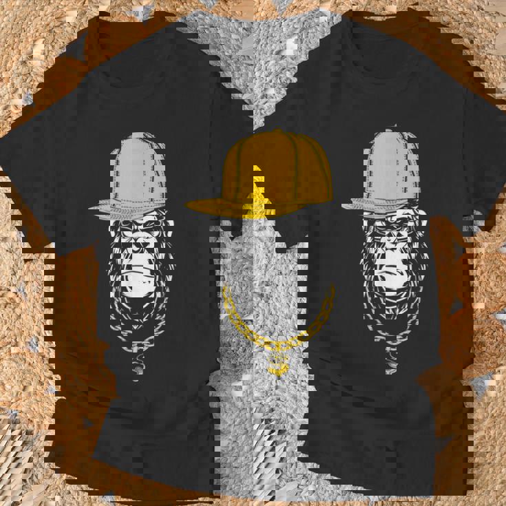 ヒップホップ ゴリラ ラッパー Tシャツ 高齢者への贈り物