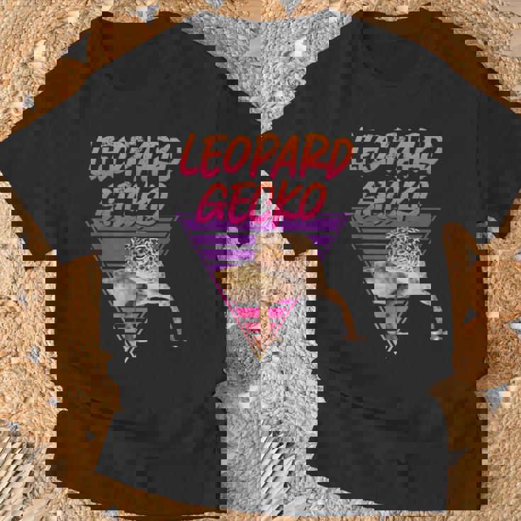 ヒョウ ヤモリ 80'Saporwave Tシャツ 高齢者への贈り物