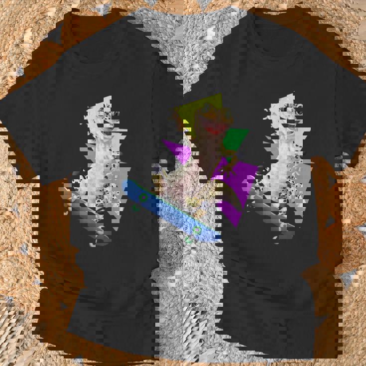 ヒョウモントカゲモドキ スケートボードのトカゲ Tシャツ 高齢者への贈り物