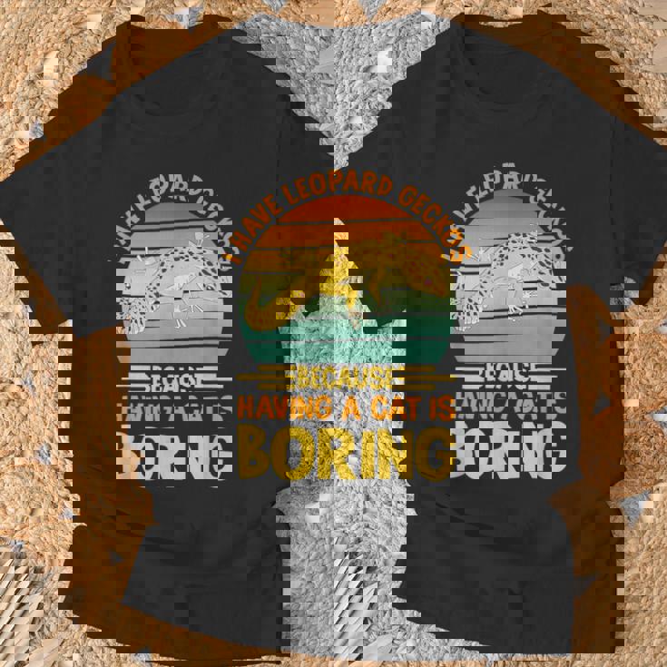 ヒョウモントカゲモドキ 爬虫類 小さな恐竜を飼っています Tシャツ 高齢者への贈り物