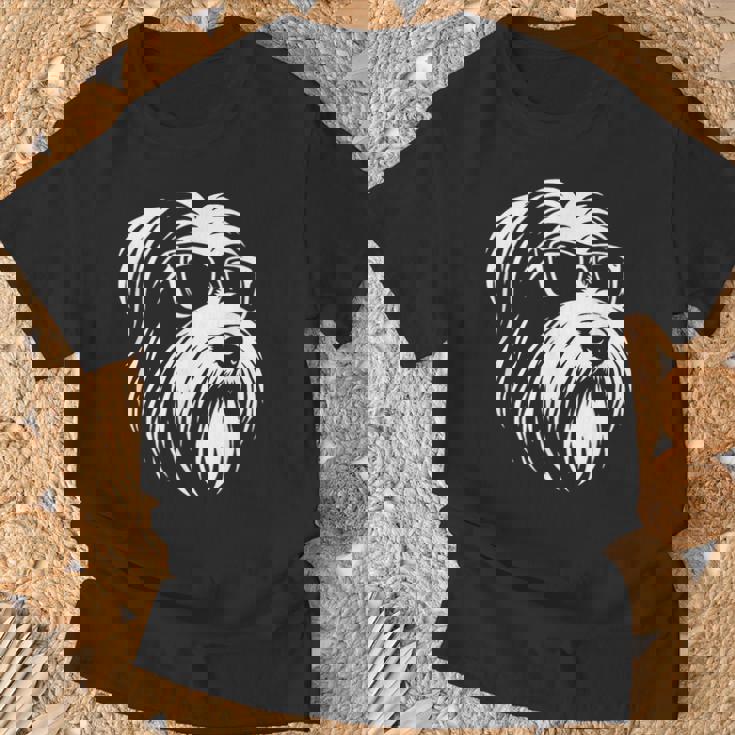 ビアデッド・コリー サングラス 犬 グラフィック デザイン Tシャツ 高齢者への贈り物