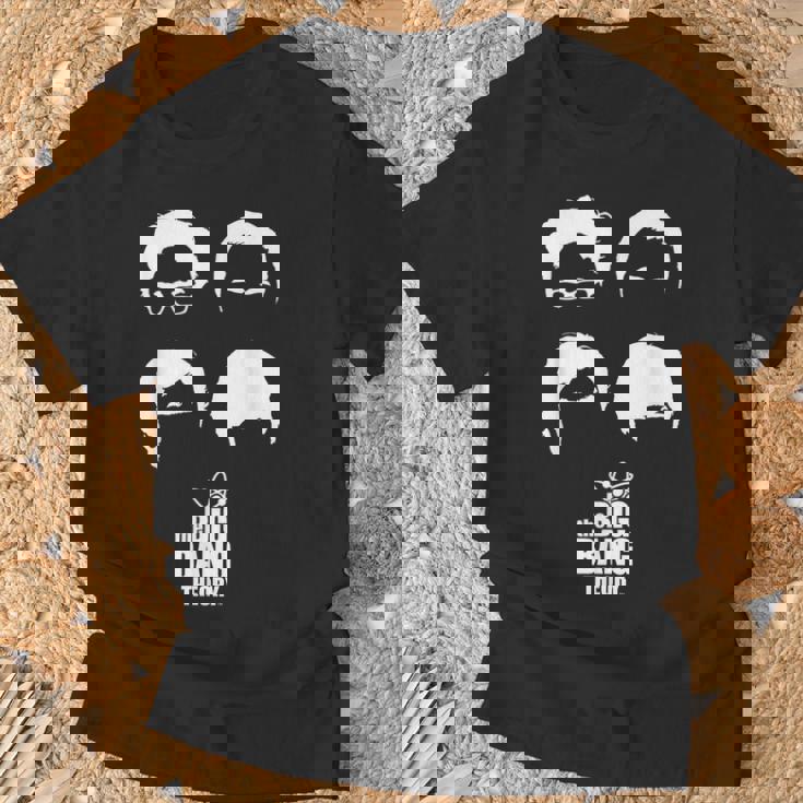 ビッグバン理論 ロゴ グループ ヘアショット Tシャツ 高齢者への贈り物