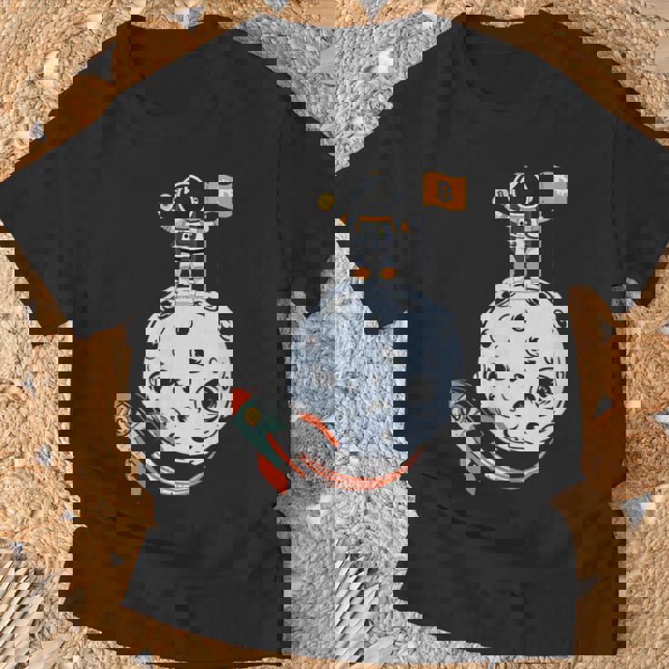 ビットコイン・ザ・ムーン・クリプト Tシャツ 高齢者への贈り物