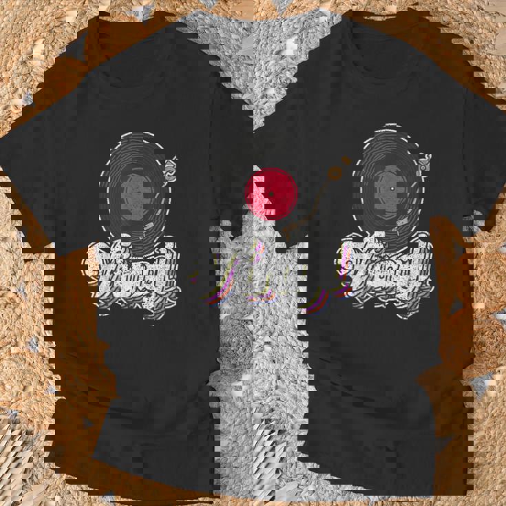 ビニールレコードプレーヤー I ターンテーブルプレーヤー I レトロ音楽 Tシャツ 高齢者への贈り物