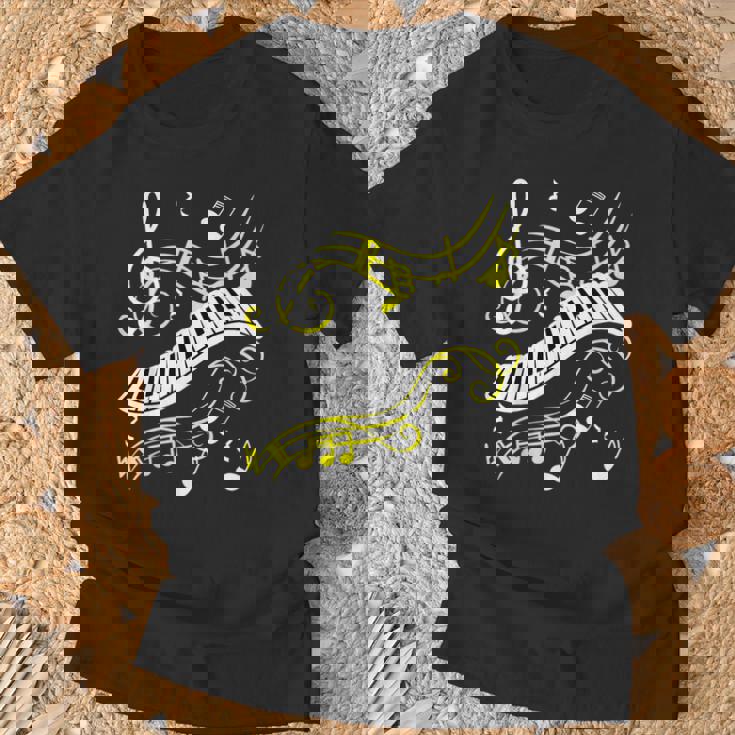 ピアノミュージカルシャツ 音符tシャツ Tシャツ 高齢者への贈り物