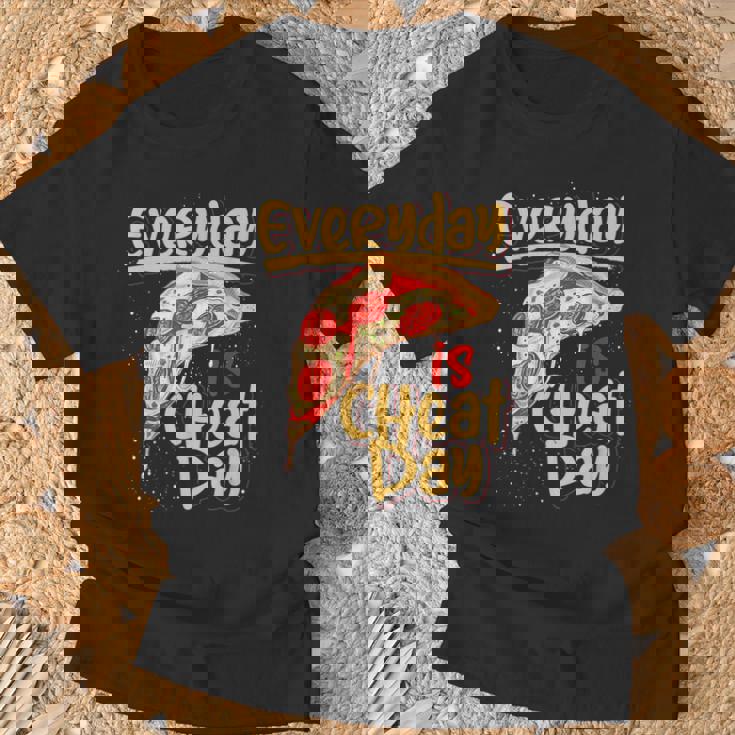 ピザ 美味しい食べ物 恋人 炭酸 不健康なダイエット チートデー Tシャツ 高齢者への贈り物