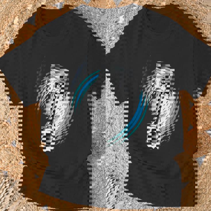 ピストンパワー 車愛好家のためのダイナミックエンジンデザイン Tシャツ 高齢者への贈り物