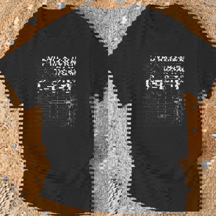 ピタゴラスの定理の設計-2 Tシャツ 高齢者への贈り物