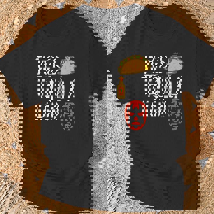 ファニー ルチャリブレ タコス テキーラ ルチャドールとファンへのギフト Tシャツ 高齢者への贈り物