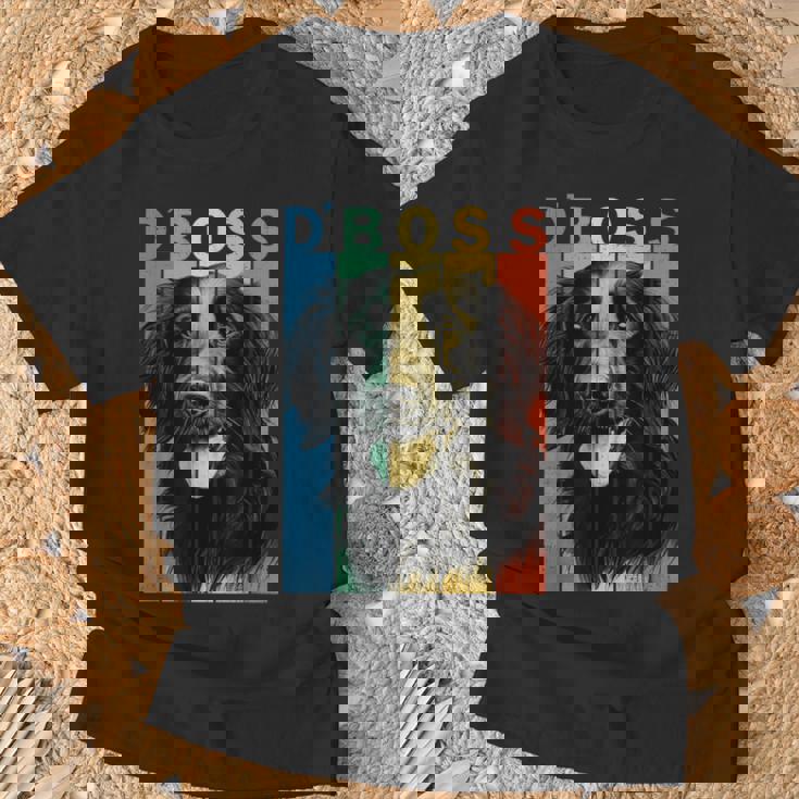 ファニーフラットコーテッドレトリバーボスママダッドドッグラバー Tシャツ 高齢者への贈り物