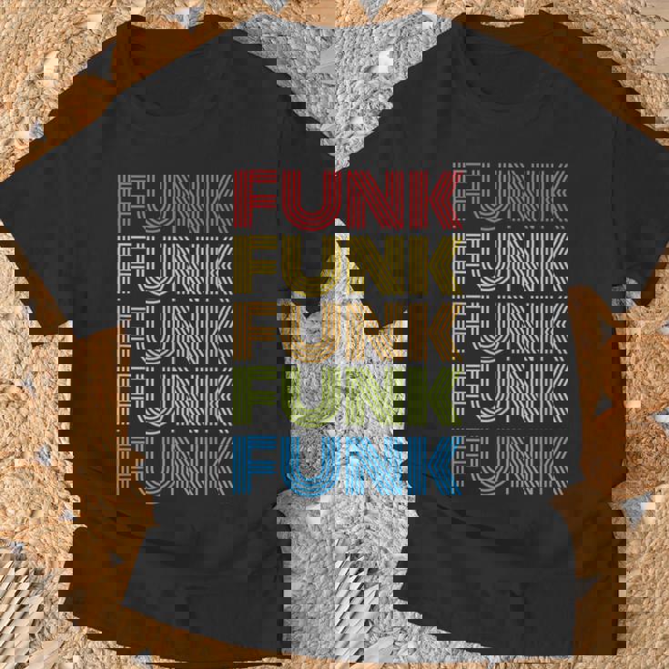 ファンキー70年代80年代レトロオールドスクールファンク Tシャツ 高齢者への贈り物