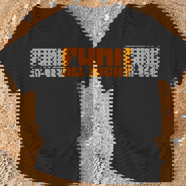 ファンク オールナイト 70年代 レトロ ソウル ファンク ディスコミュージック Tシャツ 高齢者への贈り物