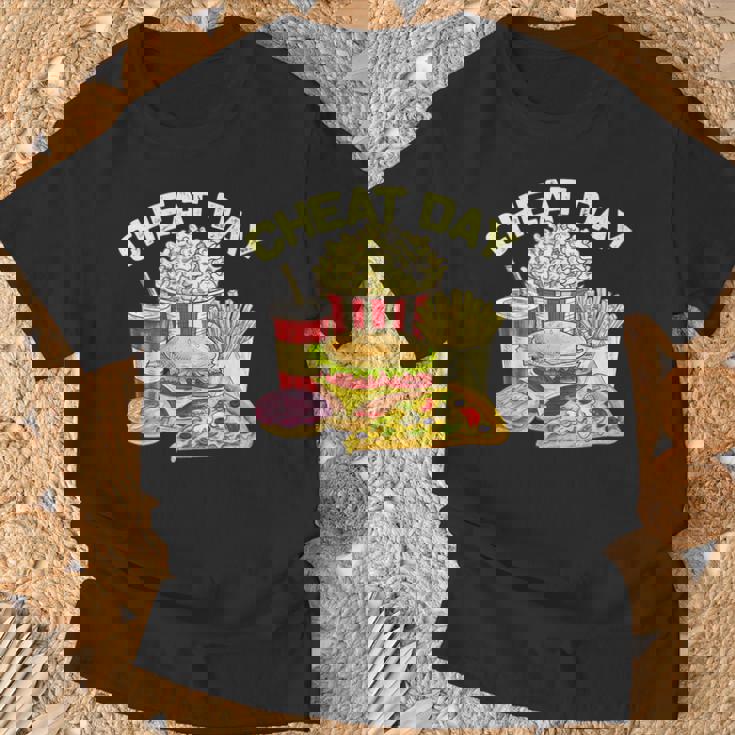 ファーストフード バーガー ピザ ドーナツ フィットネス ギフト スガロの日 Tシャツ 高齢者への贈り物