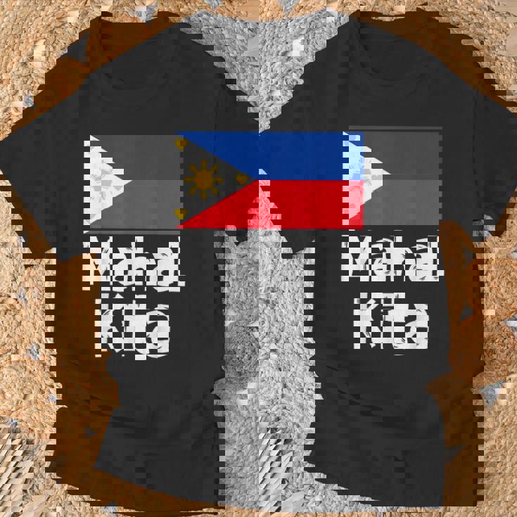 フィリピン国旗 Mahal Kita I Love You タガログ語 ピノイ フィリピン語 Tシャツ 高齢者への贈り物