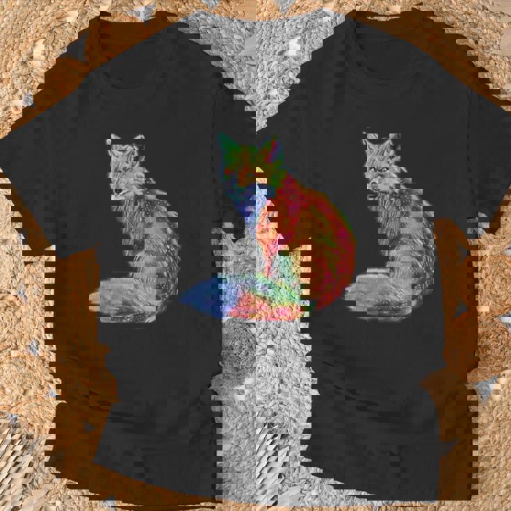 フォックス 賢いキツネ 森の動物たち Tシャツ 高齢者への贈り物